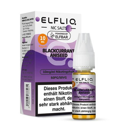 ELFBAR ELFLIQ Liquid 10mg/ml 10ml Blackcurrant Aniseed